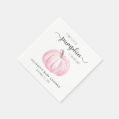 かわいいカボチャの水の色の女の子ベビーシャワー スタンダードカクテルナプキン (角)