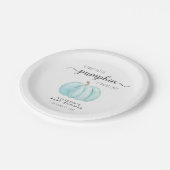 かわいいカボチャの水の色の男の子ベイビーシャワー ペーパープレート (アングル)