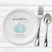 かわいいカボチャの水の色の男の子ベイビーシャワー ペーパープレート