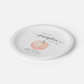 かわいいカボチャの水の色ベビーシャワー ペーパープレート (アングル)