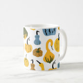 かわいいカボチャの漫画の手描き コーヒーマグカップ (正面右)