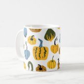 かわいいカボチャの漫画の手描き コーヒーマグカップ (正面左)