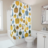 かわいいカボチャの漫画の手描き シャワーカーテン (インサイチュ)