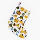 かわいいカボチャの漫画の手描き スモールクリスマスストッキング (正面 (吊り時))