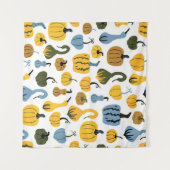 かわいいカボチャの漫画の手描き タペストリー (正面(横))