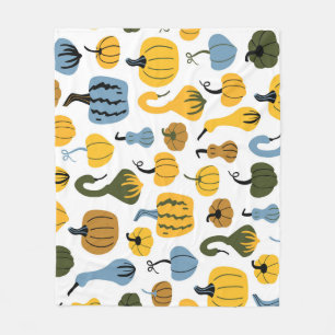 かわいいカボチャの漫画の手描き フリースブランケット