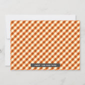 かわいいカボチャの男の子 秋の誕生日写真招待状 招待状 (裏面)