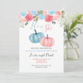 かわいいカボチャの男女発表招待状 招待状 (スタンド正面)