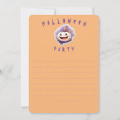かわいいカボチャの笑顔 招待状 (裏面)