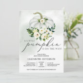 かわいいカボチャの緑のボーホーベビーシャワー 招待状 (スタンド正面)