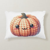 かわいいカボチャの編みぐるみ アクセントクッション (正面)