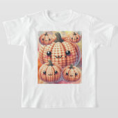 かわいいカボチャの編みぐるみ Tシャツ (レイダウン)