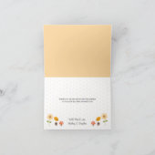 かわいいカボチャの花嫁と花婿の結婚式　ありがとう サンキューカード (内部)