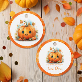 かわいいカボチャの誕生日パーティー フェイバータグ