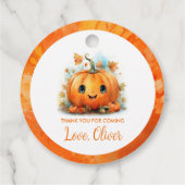 かわいいカボチャの誕生日パーティー フェイバータグ (裏面)