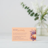 かわいいカボチャの赤ちゃんのための本 赤ちゃんのシャワー エンクロージャーカード (スタンド正面)