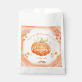 かわいいカボチャの赤ちゃんシャワー水色 フェイバーバッグ (正面)