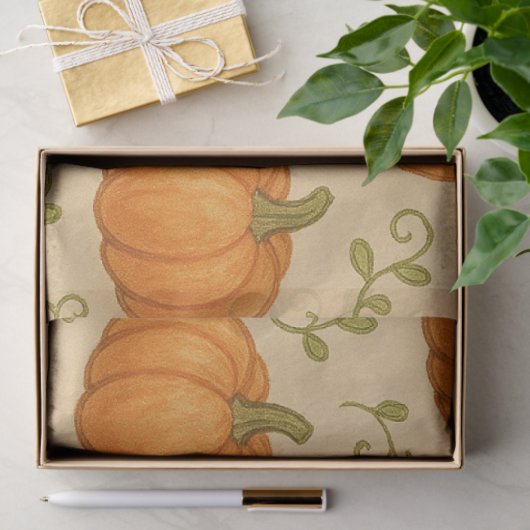 かわいいカボチャティッシュペーパー – ハロウィーンギフトラッピング 薄葉紙 (ギフト)