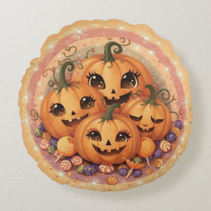 かわいいカボチャハロウィンラウンドピロー ラウンドクッション