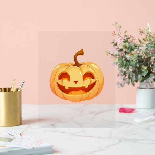 かわいいカボチャハロウィーンのカボチャのちょうちんタートルシーハロウィーンC アクリルサイン (ウェディング)