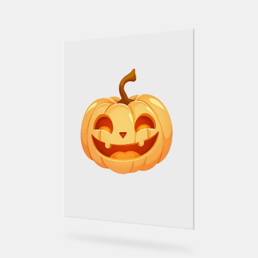 かわいいカボチャハロウィーンのカボチャのちょうちんタートルシーハロウィーンC アクリルサイン (傾斜)