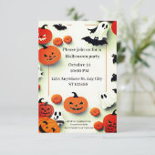 かわいいカボチャハローウィンパーティ招待 招待状 (スタンド正面)
