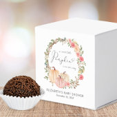 かわいいカボチャフローラベビーガールシャワーサンキュー フェイバーボックス