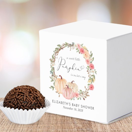 かわいいカボチャフローラベビーガールシャワーサンキュー フェイバーボックス