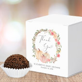 かわいいカボチャフローラベビーガールシャワーサンキュー フェイバーボックス