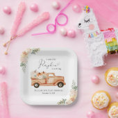 かわいいカボチャフローラ水色トラックベビーシャワー ペーパープレート (パーティー)