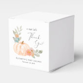 かわいいカボチャフローラ赤ちゃんシャワーありがとう フェイバーボックス (正面サイド)