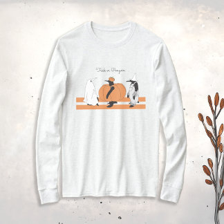 かわいいカボチャペンギン 楽しいハロウィン Tシャツ
