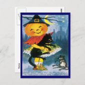 かわいいカボチャヴィンテージはがき ポストカード (正面/裏面)