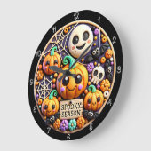 かわいいカボチャ不気味ンズシーズン ラージ壁時計 (傾斜)