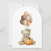 かわいいカボチャ女の子の赤ちゃんシャワーを待つことができる 招待状 (裏面)