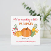 かわいいカボチャ妊娠のお知らせ 案内状 (スタンド正面)