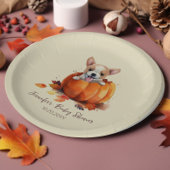 かわいいカボチャ子犬の赤ちゃんシャワー ペーパープレート