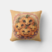 かわいいカボチャ家族ハロウィーン枕 クッション (正面)