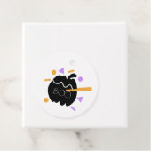 かわいいカボチャ彫りブラック紙吹雪の散水 フェイバータグ (インサイチュ)