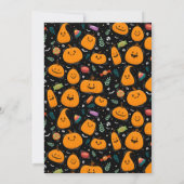 かわいいカボチャ彫刻ハロウィン 招待状 (裏面)