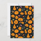 かわいいカボチャ彫刻ハロウィン 招待状 (裏面)