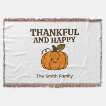 かわいいカボチャ感謝とハッピーファミリー名