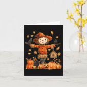 かわいいカボチャ感謝祭ハロウィーン地獄 カード (黄色い花)