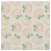 かわいいカボチャ柄秋秋の感謝祭 ファブリック (クローズアップ)