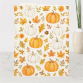 かわいいカボチャ柄 | サンクスギビング カード (裏面)