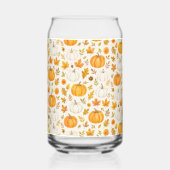 かわいいカボチャ柄 | サンクスギビング ガラス缶 (正面)