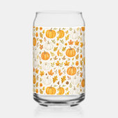 かわいいカボチャ柄 | サンクスギビング ガラス缶 (左)