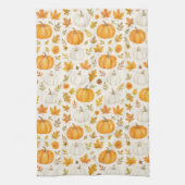 かわいいカボチャ柄 | サンクスギビング キッチンタオル (縦)