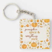 かわいいカボチャ柄 | サンクスギビング キーホルダー (正面)