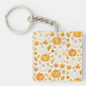 かわいいカボチャ柄 | サンクスギビング キーホルダー (正面)